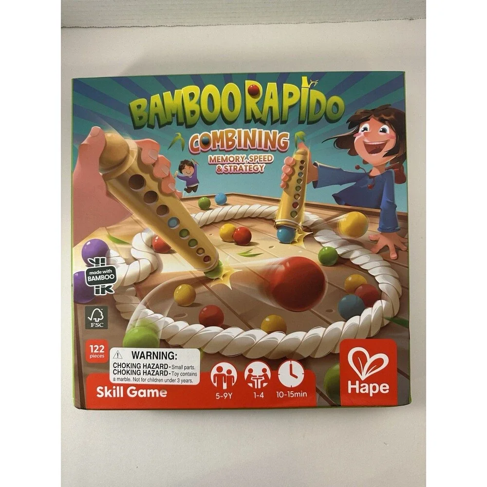 Bamboo Rápido Hape Game Memory Speed And Strategy Missing One Card